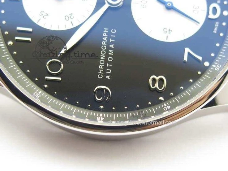 MIROTIME 0217 Modern Portuguese IW371404 ZF V3 1:1 Best Edition SS Black Dial On Black Leather Strap A 7267